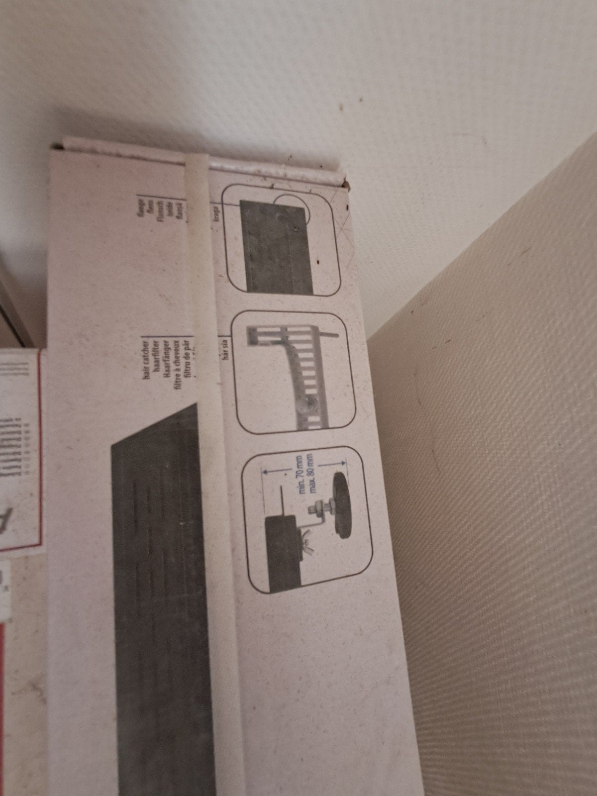 Douche afvoer nieuw, Ophalen