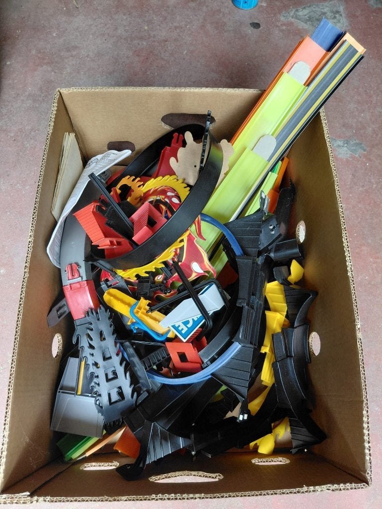 Hotwheels autobaan met verschillende onderdelen, Ophalen, Zelf te bouwen, Hot Wheels, Racebaan