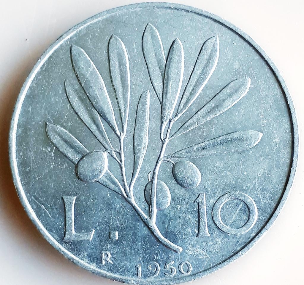 ITALIE : MAGNIFIQUE 10 LIRES 1950 KM 90, Enlèvement ou Envoi, Italie, Monnaie en vrac