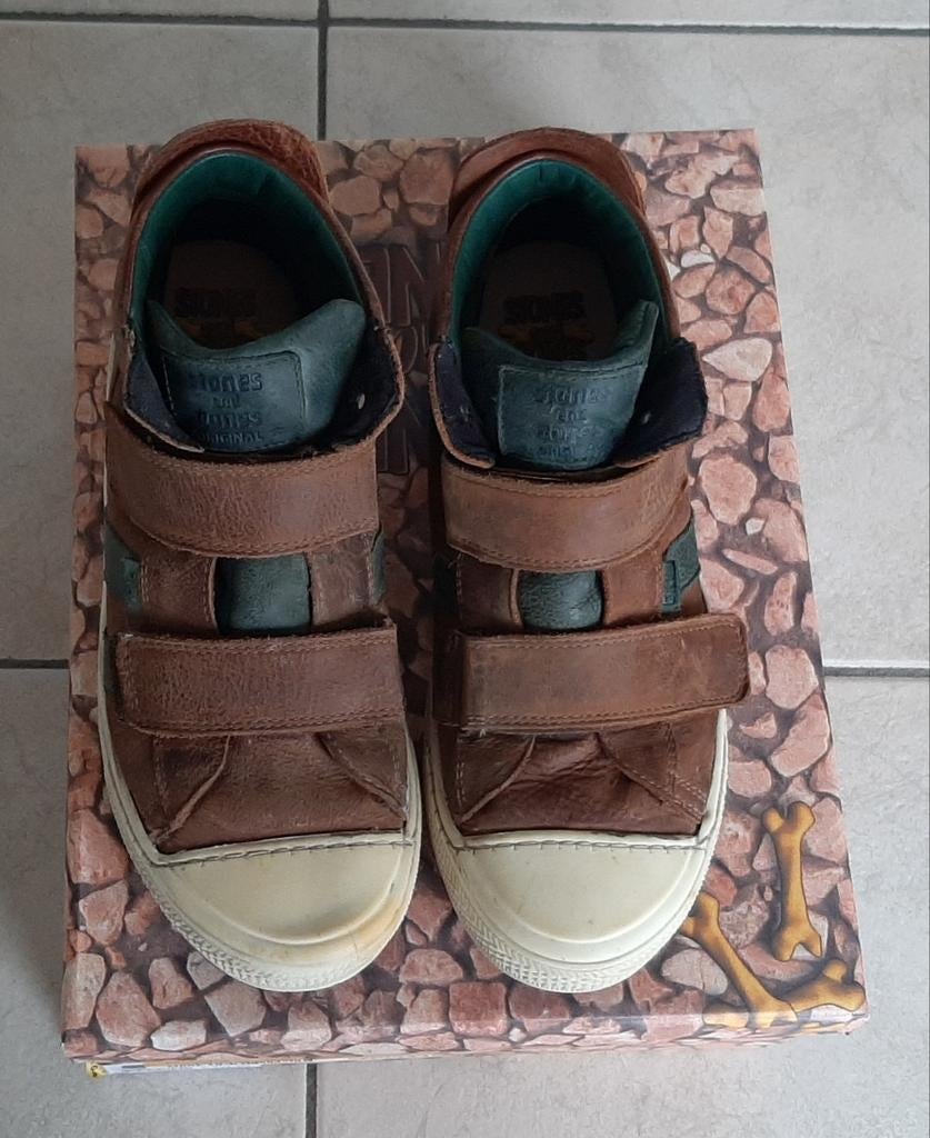Hoge bruine/cognac lederen schoenen Stones and Bones maat 36, Kinderen en Baby's, Kinderkleding | Schoenen en Sokken, Gebruikt
