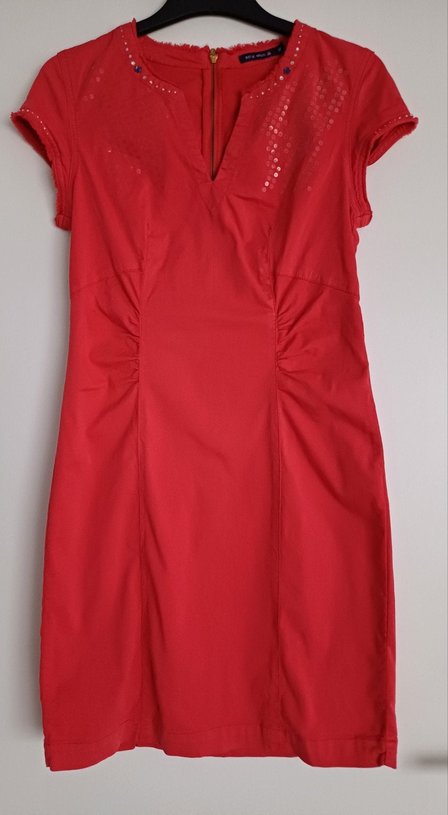 RIVER WOODS kleedje in rood katoenjeans in maatje 38, River Woods, Zo goed als nieuw, Knielengte, Rood
