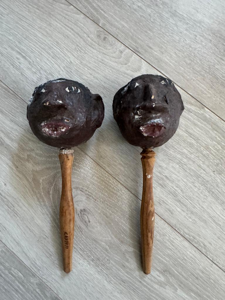 2 Sambaballen in de vorm van hoofd, Ophalen of Verzenden, Gebruikt, Overige soorten