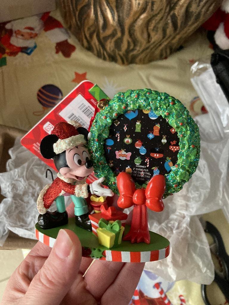 Mickey Mouse ( Disney ) ornament - fotokader kerstkrans, Enlèvement ou Envoi, Mickey Mouse, Neuf, Statue ou Figurine