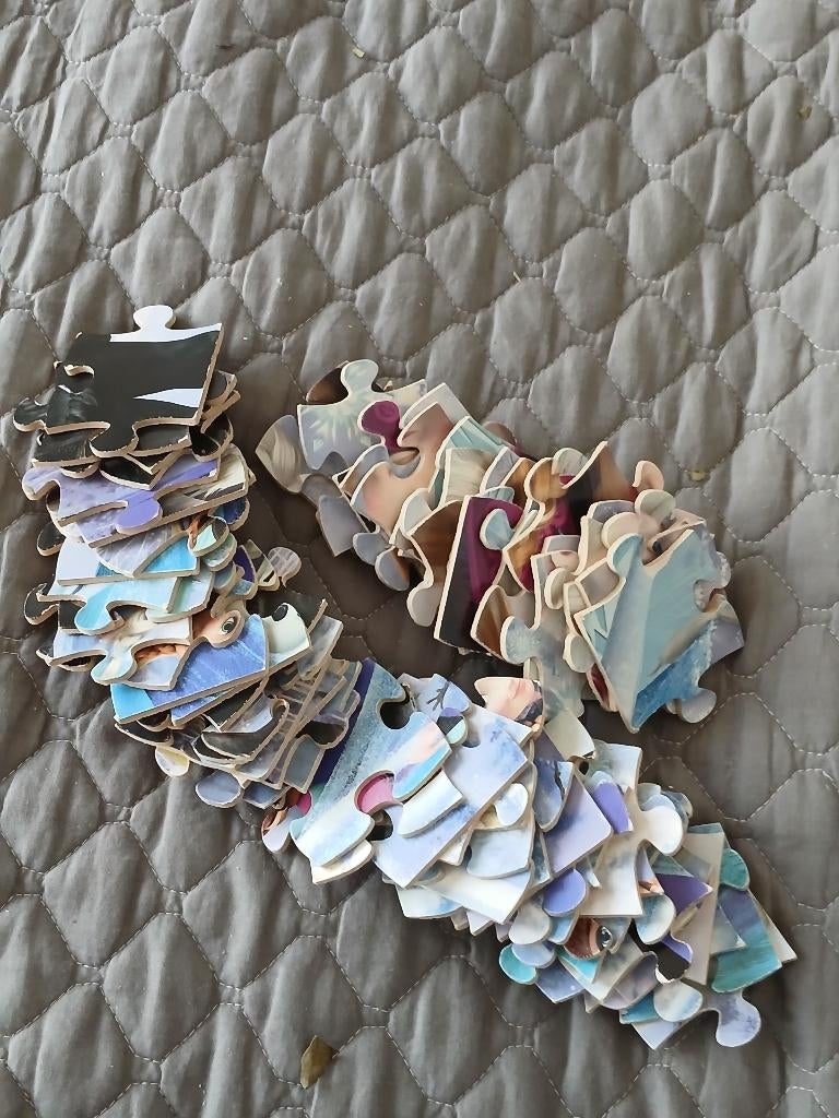 3 gratis Frozen puzzels zonder doos, Ophalen, Gebruikt, Van hout