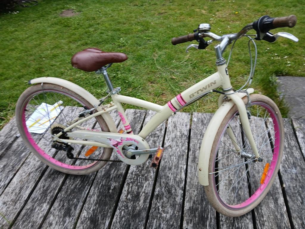 Beige kinderfiets BTwin, Fietsen en Brommers, Ophalen, B-twin, Velgrem, 16 tot 20 inch