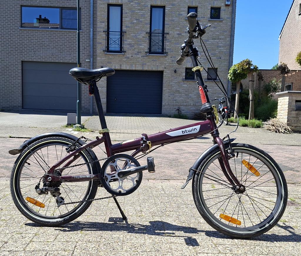 Plooifiets BTWIN, Fietsen en Brommers, Ophalen, Gebruikt, Velgrem, Versnellingen