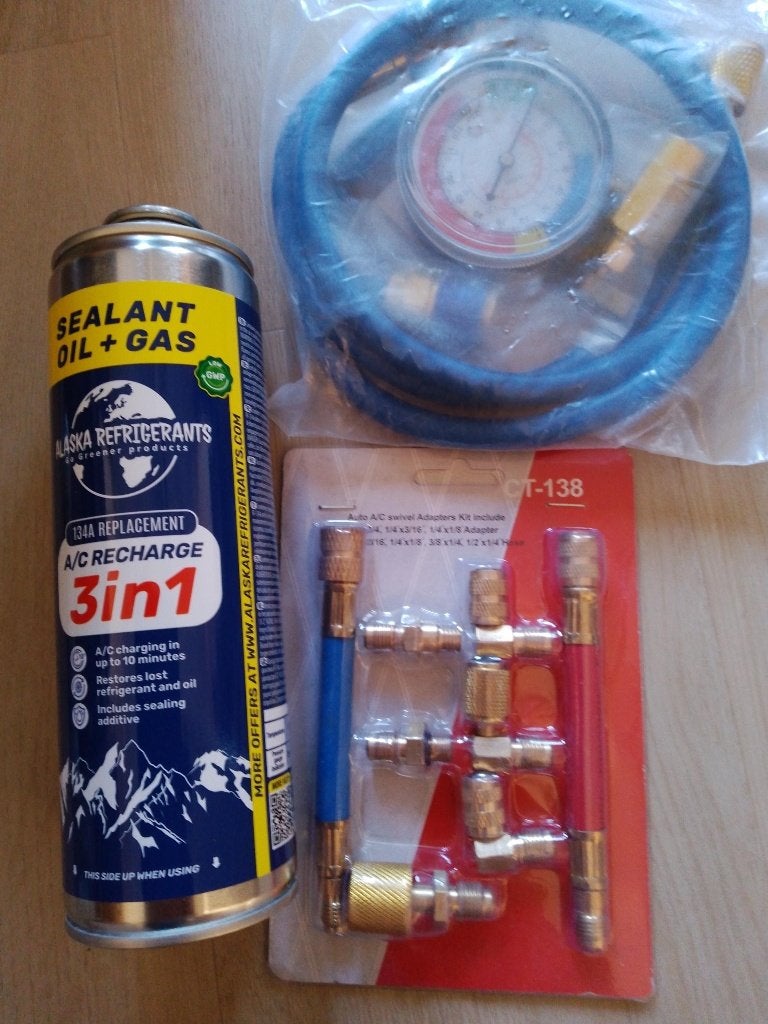 Kit pour remplissage frigo gaz R134A avec 1 bonbonnes, Enlèvement