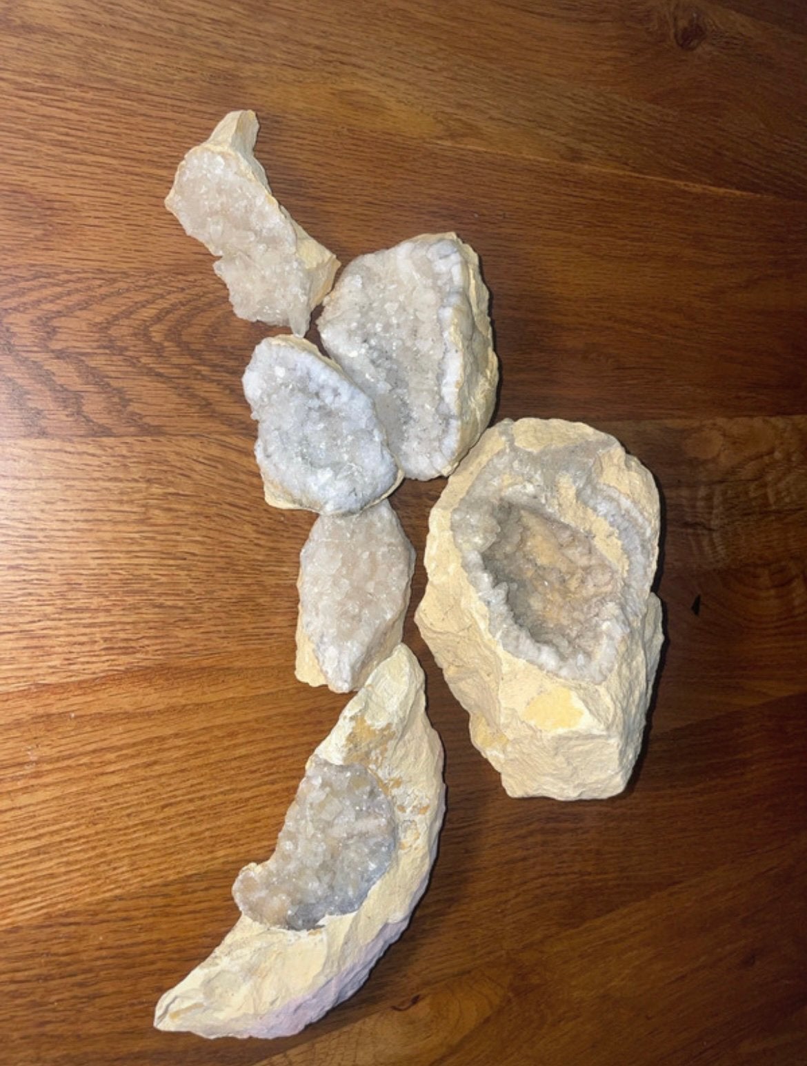 6 géodes à quartz, Bijoux, Sacs & Beauté, Enlèvement ou Envoi, Comme neuf