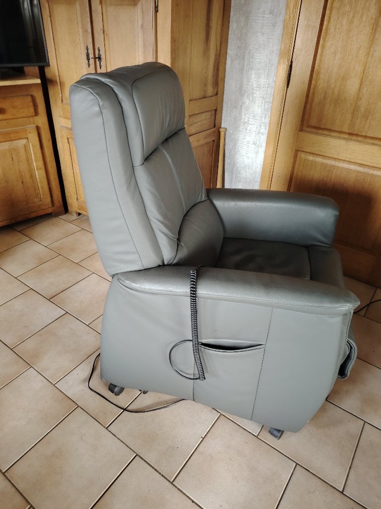 Fauteuil relax releveur électrique cuir, Maison & Meubles, Fauteuils, Moins de 75 cm, RELAX, Comme neuf, Enlèvement