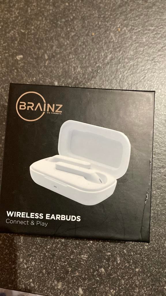 Wireless Earbuds/draadloze oordopjes wit BRAINZ, Ophalen of Verzenden, Nieuw, In oorschelp (earbud), Bluetooth