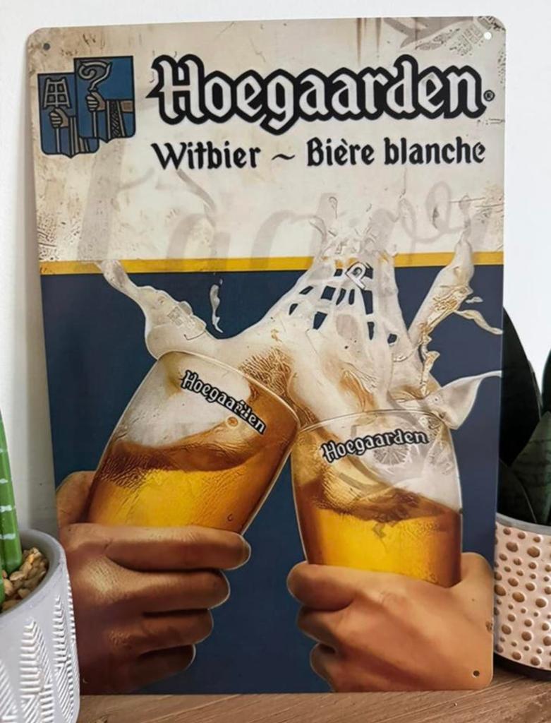 Panneau d'affichage en métal Hoegaarden, Enlèvement ou Envoi, Neuf, Panneau publicitaire