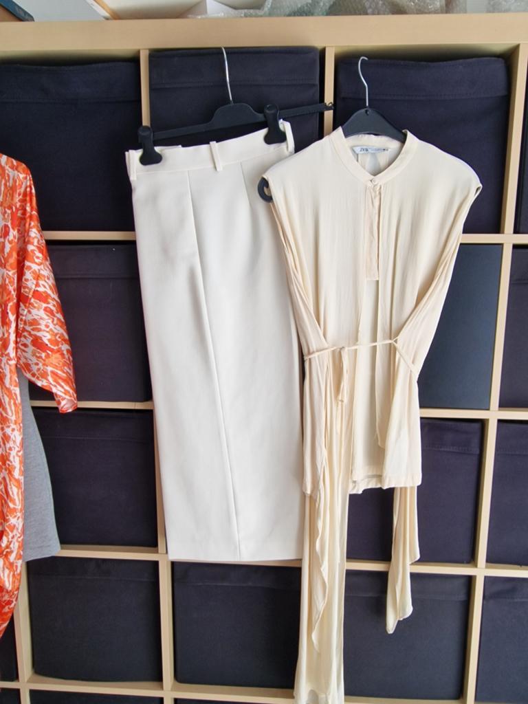 Ensemble beige zara t 38/40, Enlèvement