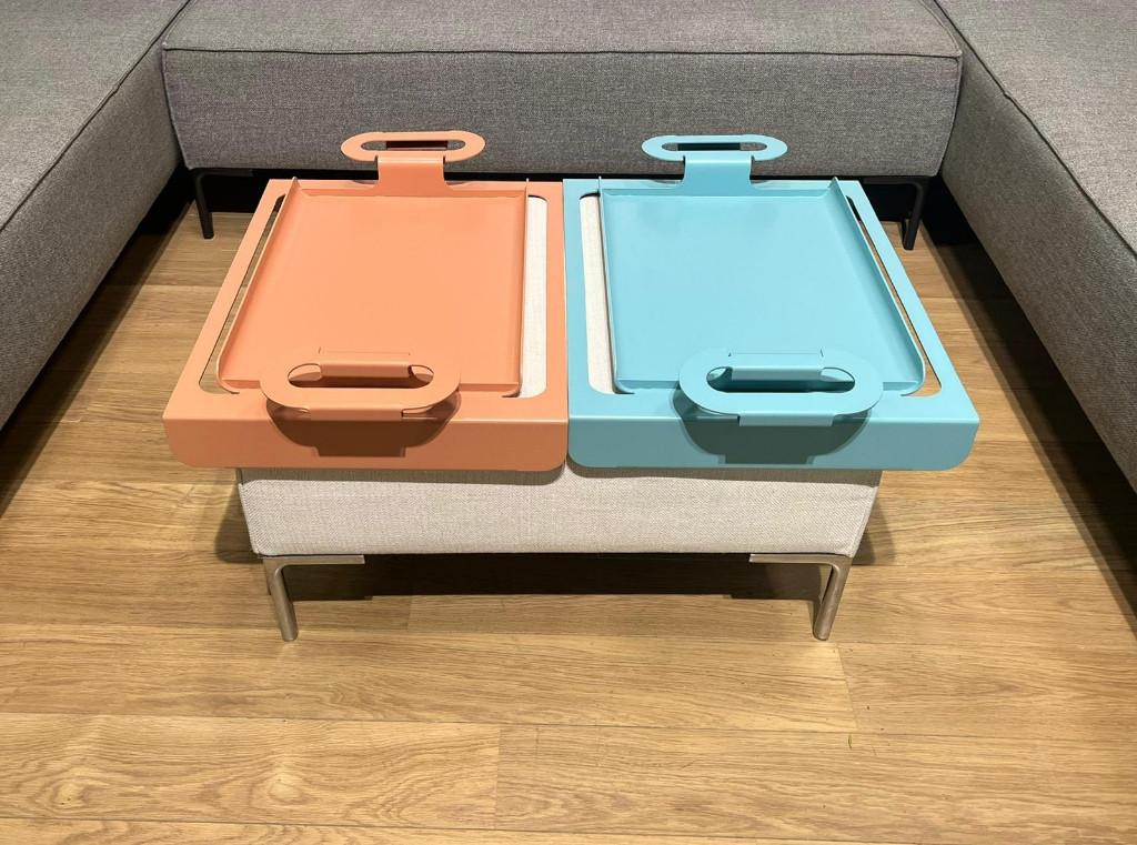 Design on Stock Slide Dienblad Oranje & Blauw Set, Ophalen of Verzenden, Zo goed als nieuw, Rechthoekig, Overige materialen