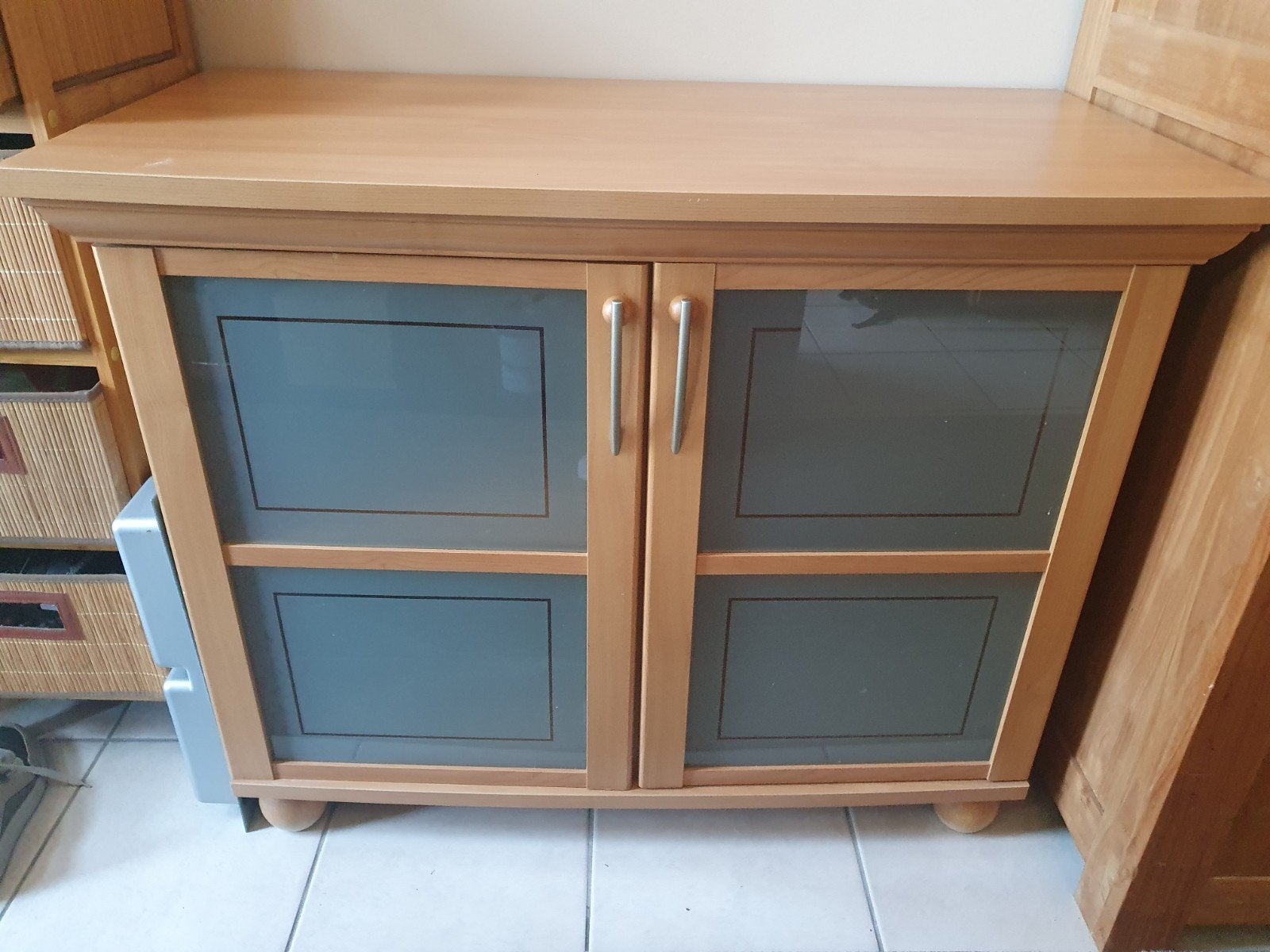 tv meubel, Ophalen, Gebruikt, 100 tot 150 cm, Overige houtsoorten