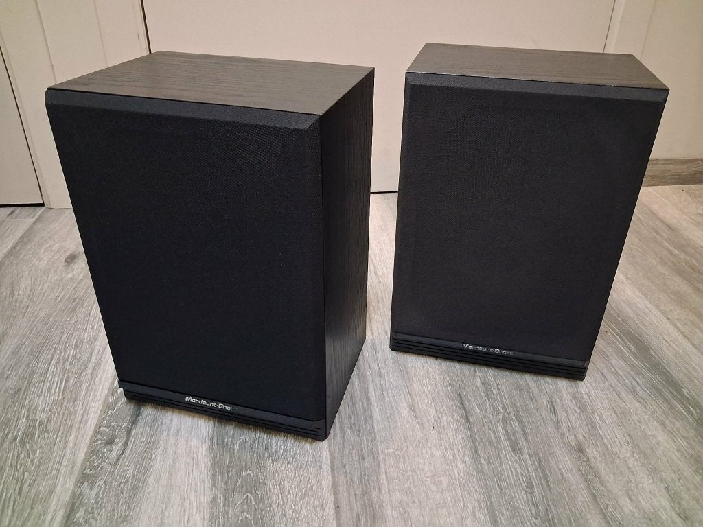 Set Mordaunt-Short MS15 Speakers, Zo goed als nieuw, 60 tot 120 watt, Front, Rear of Stereo speakers, Ophalen
