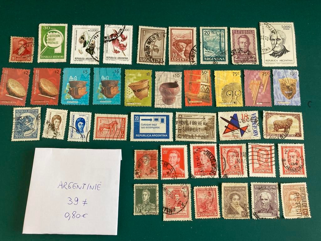 Lot de timbres argentins, Enlèvement ou Envoi, Affranchi, Amérique du Sud