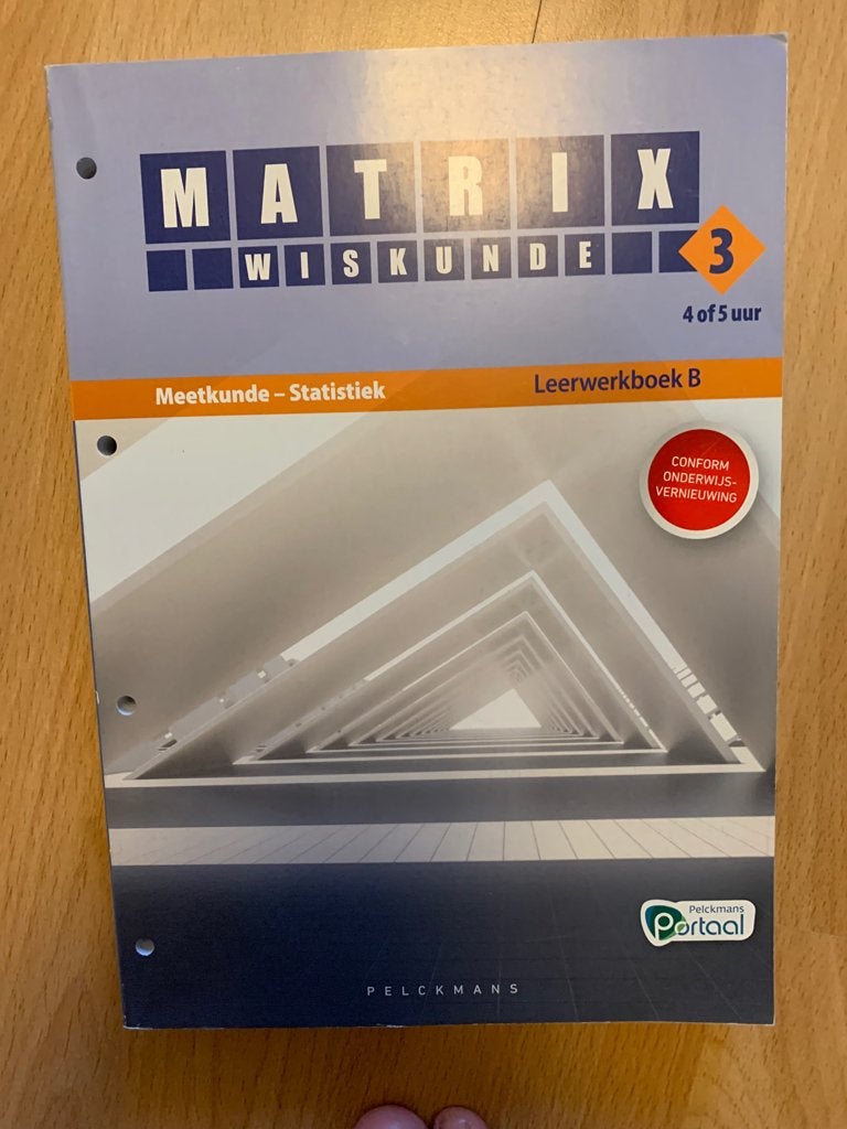 Wiskunde matrix 3 4 of 5 uur lab B meetkunde statistiek, ASO, Wiskunde A, Nieuw, Ophalen of Verzenden