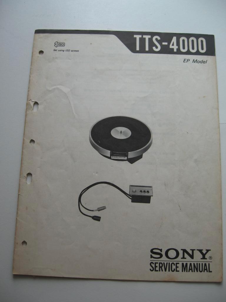 SONY TTS 4000 ORIGINAL SERVICE MANUAL, Audio, Tv en Foto, Platenspelers, Ophalen of Verzenden, Gebruikt, Sony