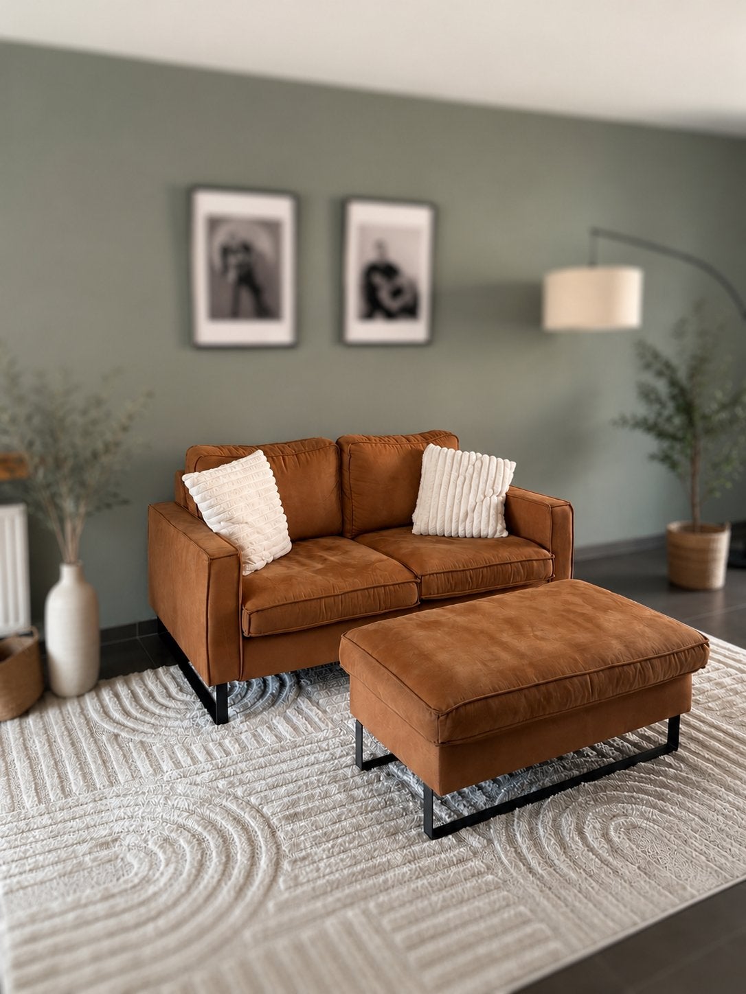 Pancho 2-zitsbank met Pancho hocker, Overige materialen, 100 tot 125 cm, 150 tot 200 cm, Tweepersoons