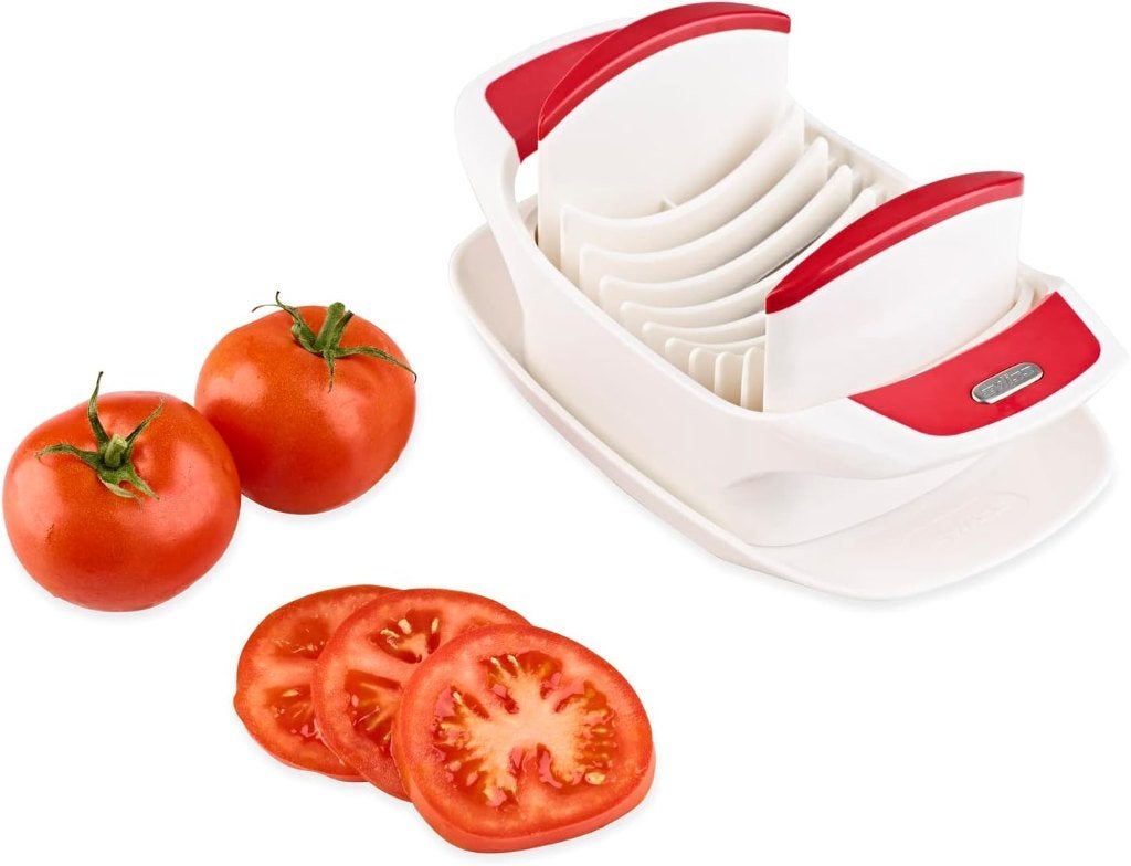 Nieuw | Zyliss tomatensnijder wit/rood, Huis en Inrichting, Ophalen of Verzenden, Nieuw, Rood, Overige typen