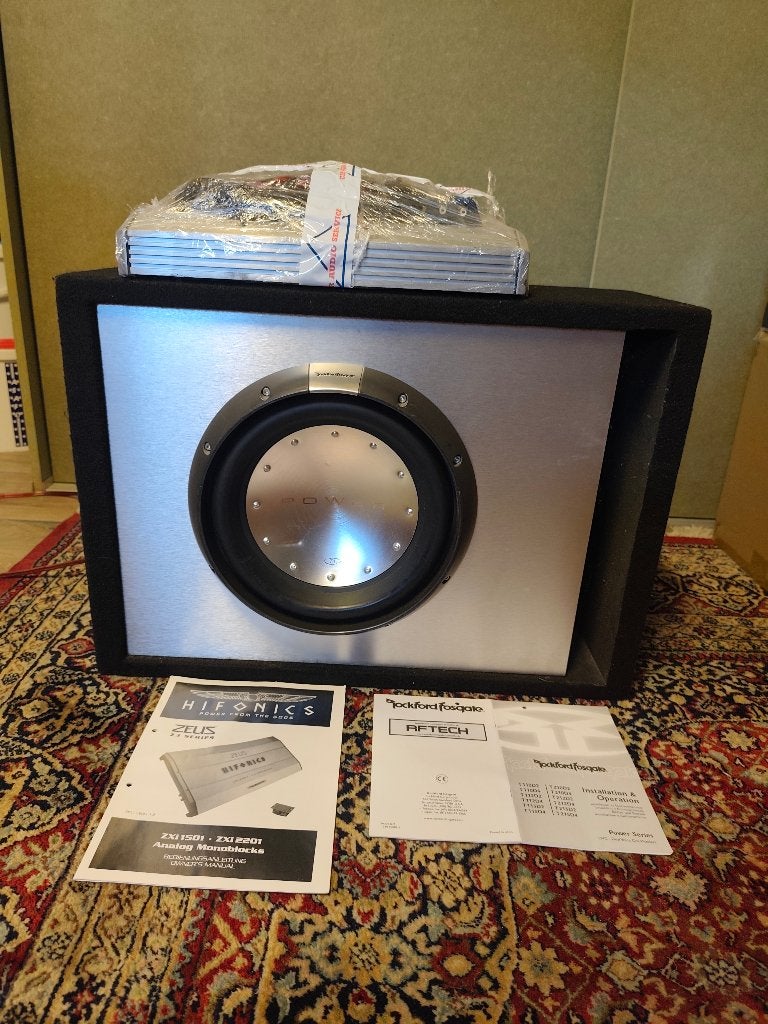 Subwoofer avec amplificateur de voiture, Enlèvement, Utilisé