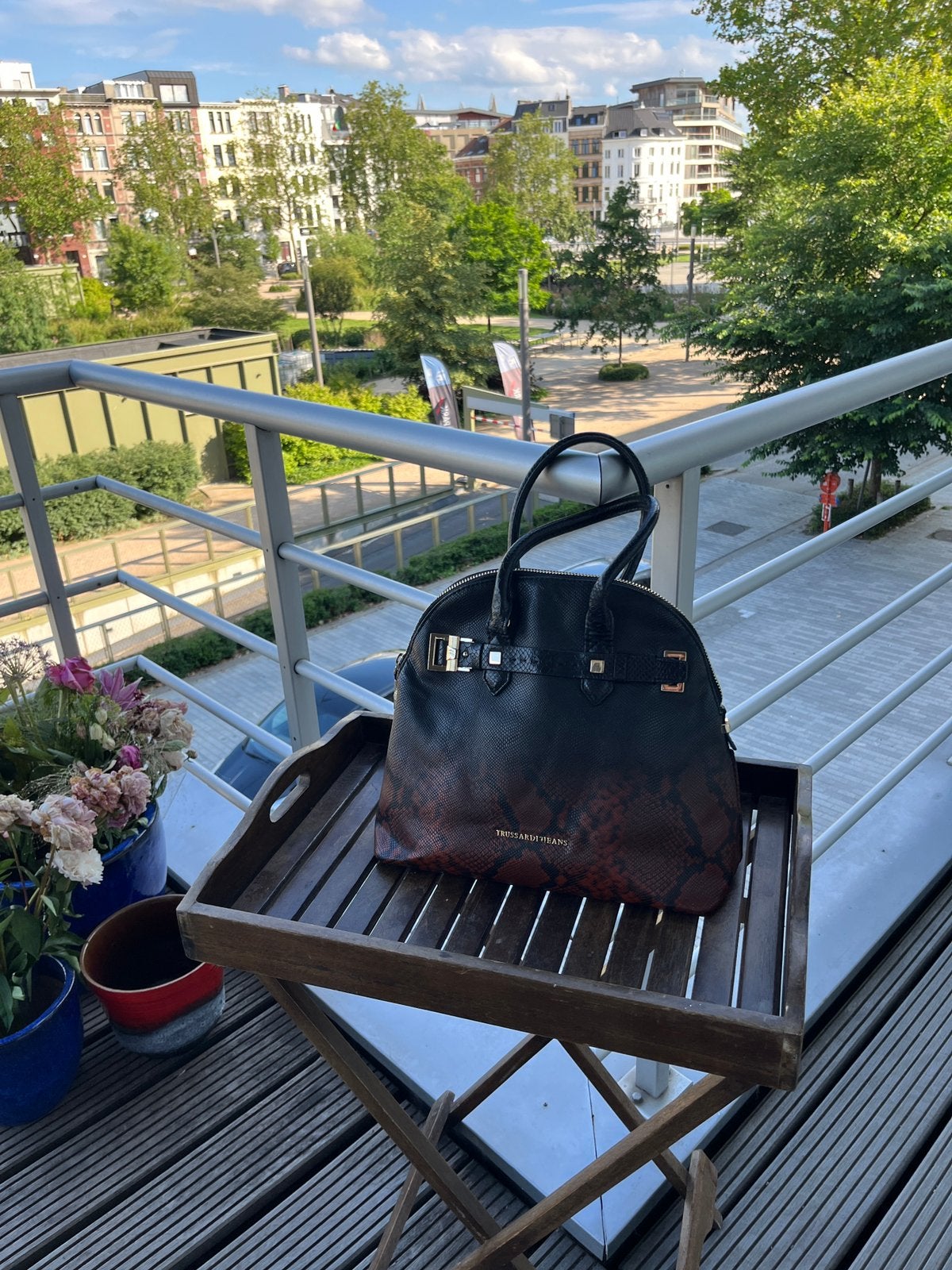 Handtas Trussardi Jeans, Handtassen en Accessoires, Tassen | Damestassen, Ophalen of Verzenden, Gebruikt, Handtas