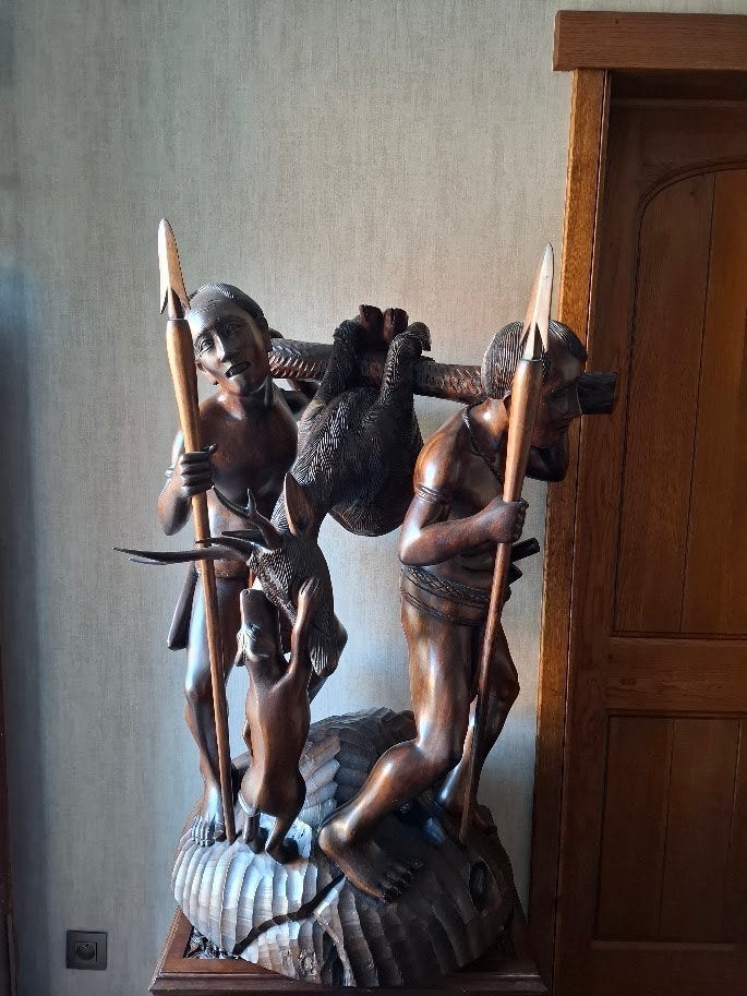 massief houten beeld, Ophalen, Handgemaakt, Hout, Beeld