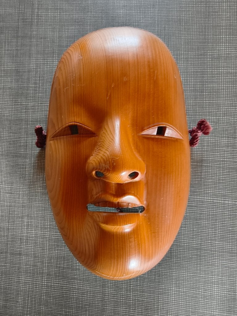 Masque Nōh, 20 cm, Enlèvement ou Envoi, Beige, Japon