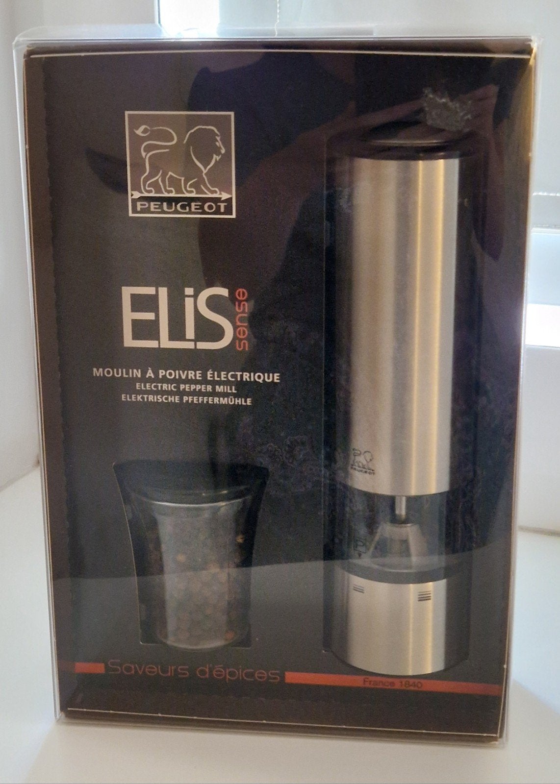 NIEUW PEUGEOT elektrische pepermolen u'Select uit inox 20 cm, Huis en Inrichting, Ophalen of Verzenden, Nieuw, Zilver