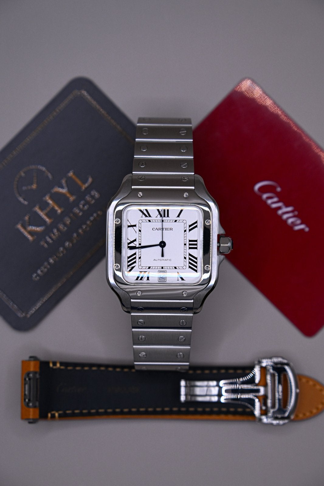 Cartier Santos L, Handtassen en Accessoires, Horloges | Antiek, Ophalen, Staal, Polshorloge, Overige merken