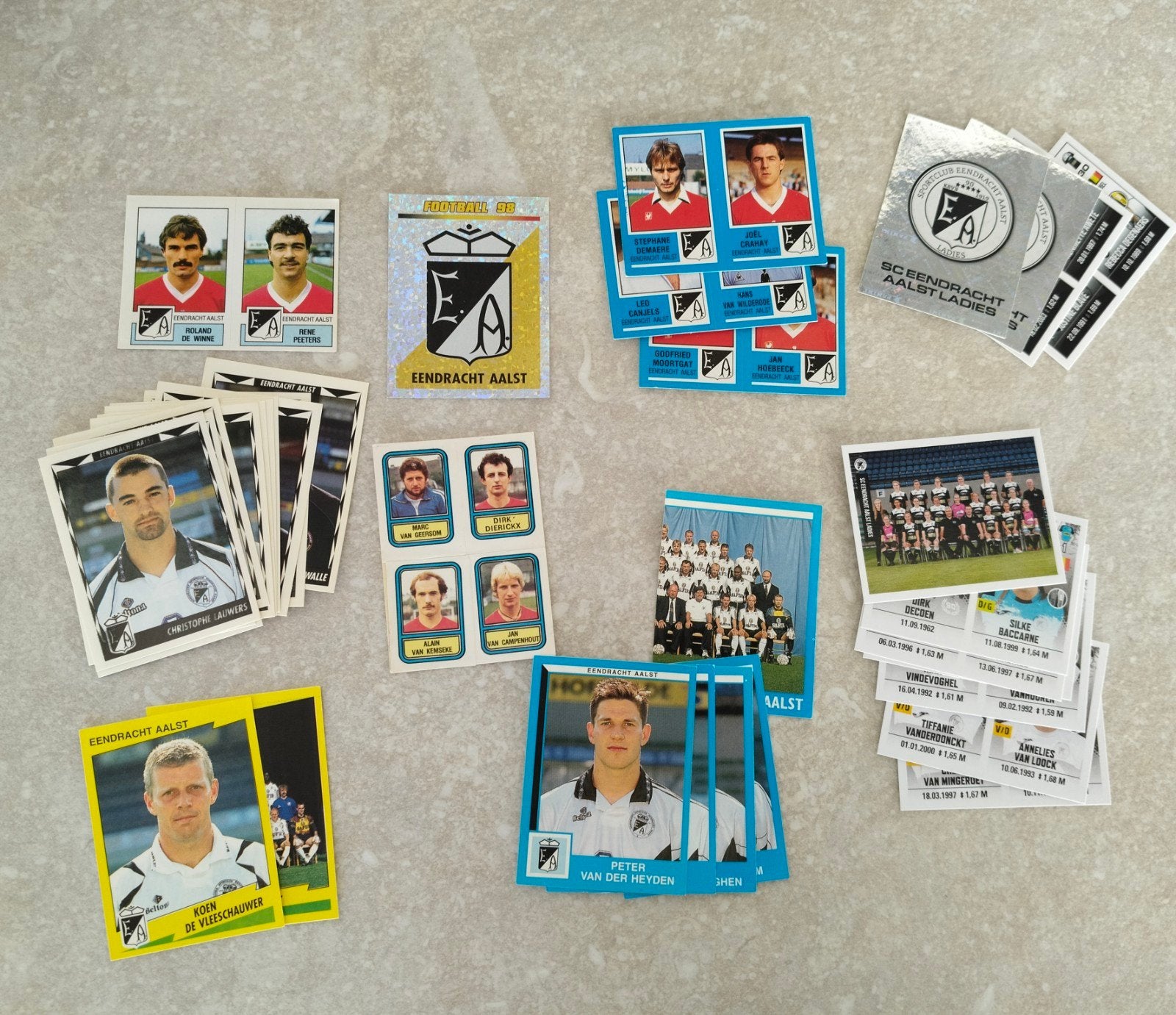 31 orginele Panini stickers Eendracht Aalst, Verzamelen, Ophalen of Verzenden
