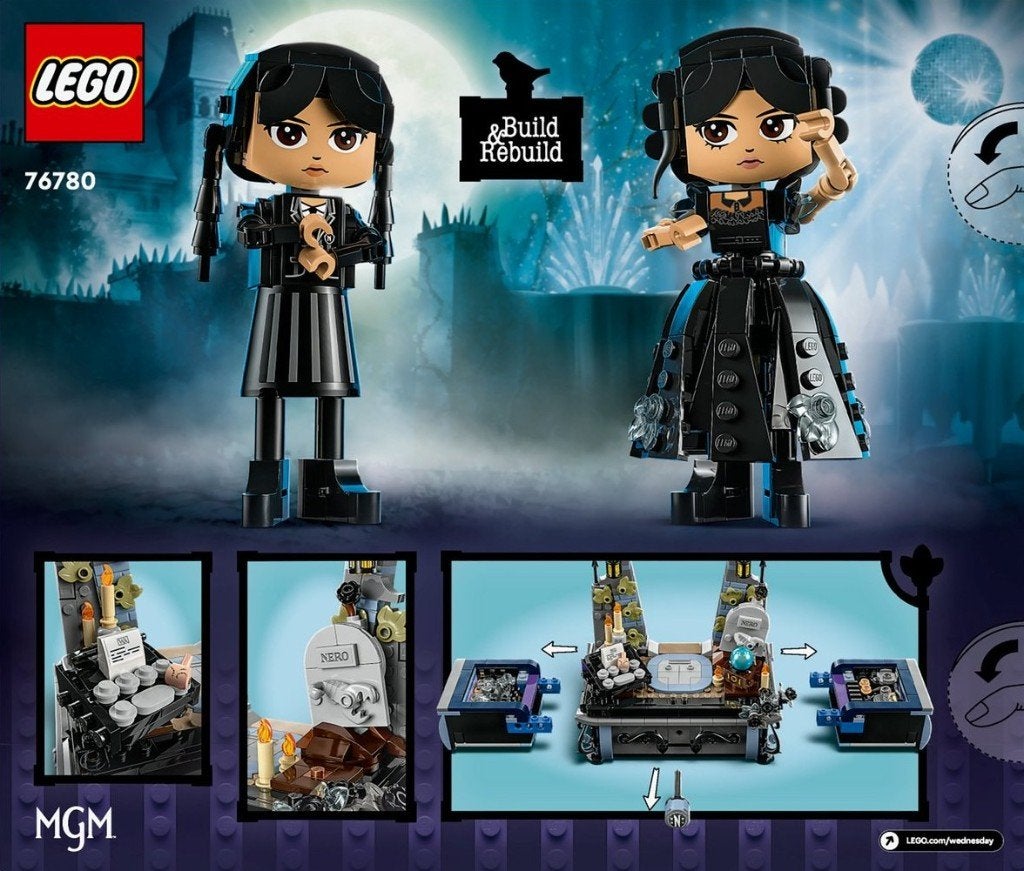 LEGO 76780 + 75582 Wednesday Addams/Gru en Minions – Verhuur, Overige thema's, Lego, Ophalen of Verzenden, Compleet