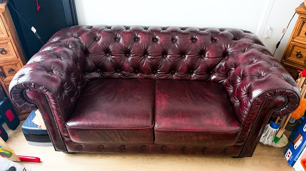 chesterfield zetel, Huis en Inrichting, Zetels | Zetels, Ophalen, 100 tot 125 cm, 150 tot 200 cm, Tweepersoons