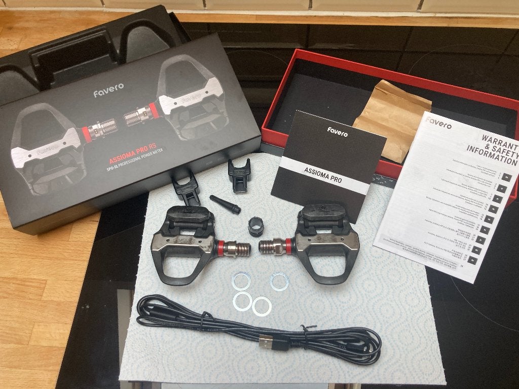 Favero Assioma Pro RS-2 power meter pedals both sides, Ophalen of Verzenden, Zo goed als nieuw, Favero