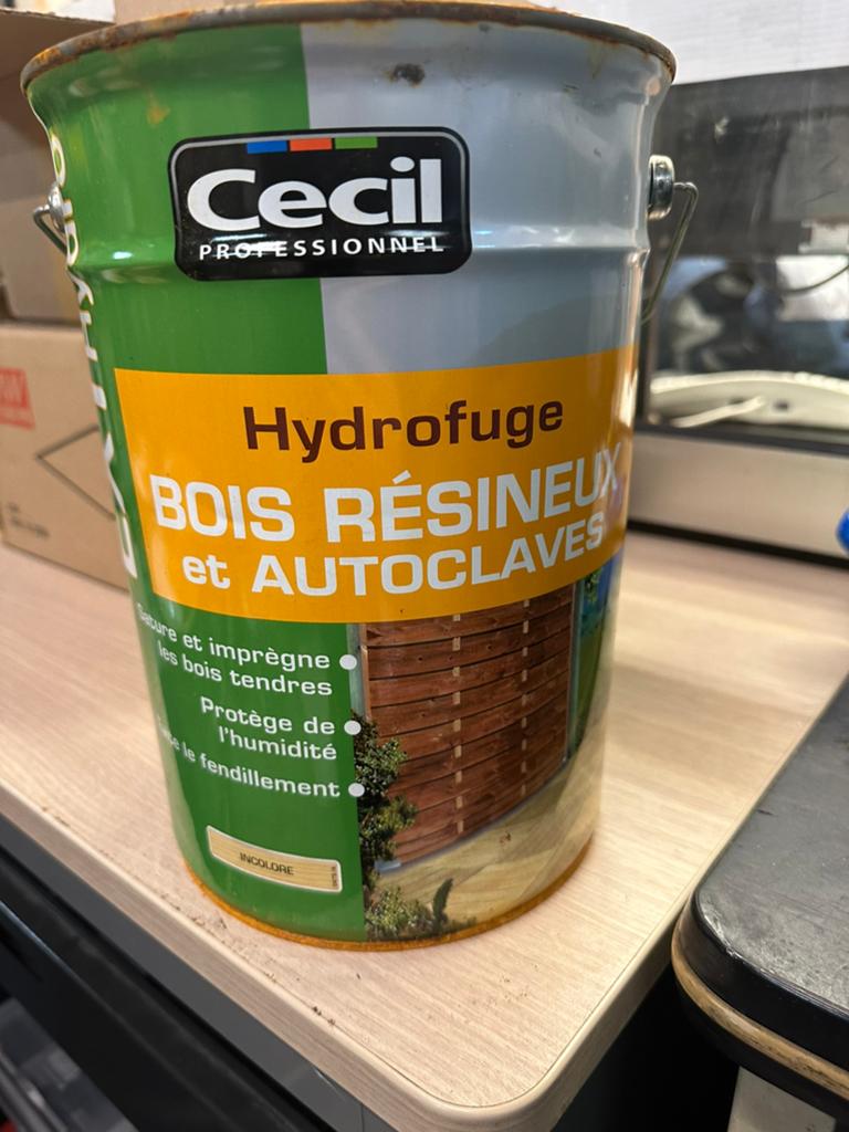 CECIL PROFESSIONNEL — HYDROFUGE BOIS EXTÉRIEUR, Bricolage & Construction, Peinture, Vernis & Laque, Enlèvement, Comme neuf
