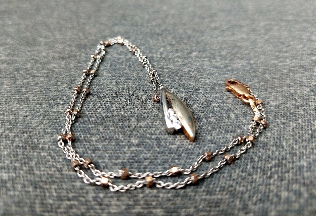 Collier en argent 925, Handtassen en Accessoires, Kettingen, Nieuw, Zilver, Zilver, Met edelsteen, Met strass, Ophalen of Verzenden