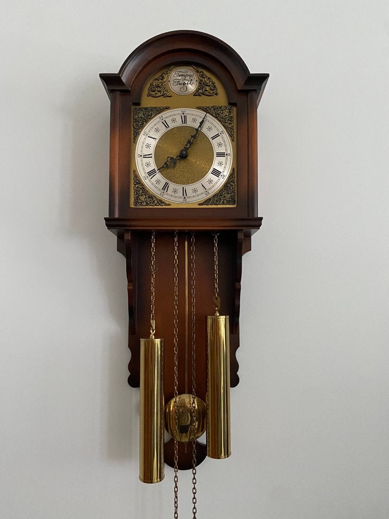 Klok in hout, Antiquités & Art, Antiquités | Horloges, Enlèvement