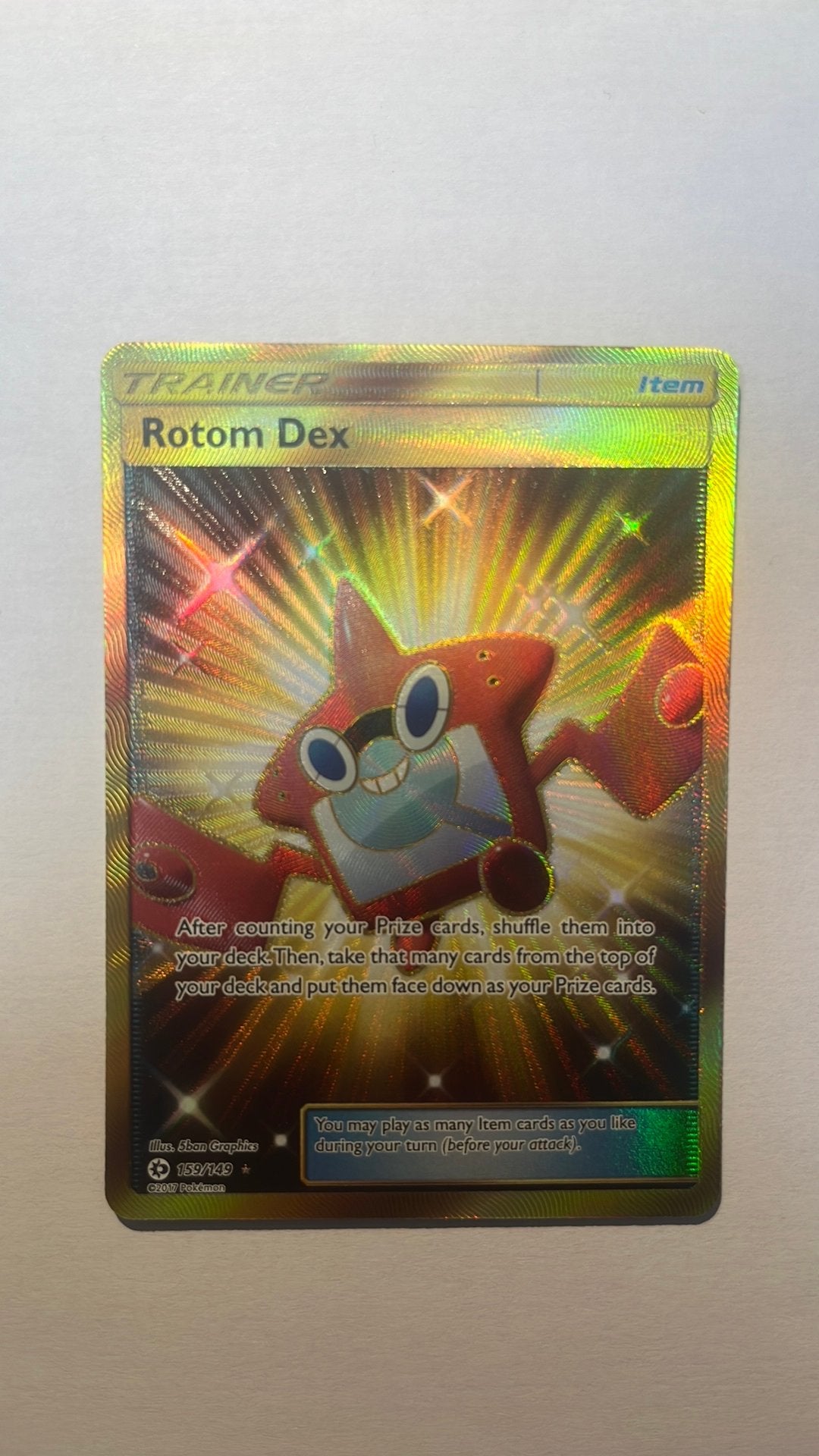Rotom Dex gold #159, Ophalen of Verzenden, Zo goed als nieuw, Meerdere kaarten