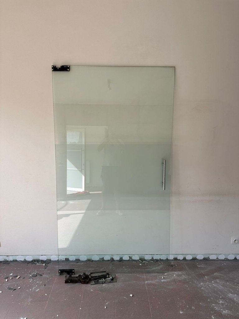 glazen deur, Verre, Enlèvement, 200 à 215 cm, 100 à 120 cm