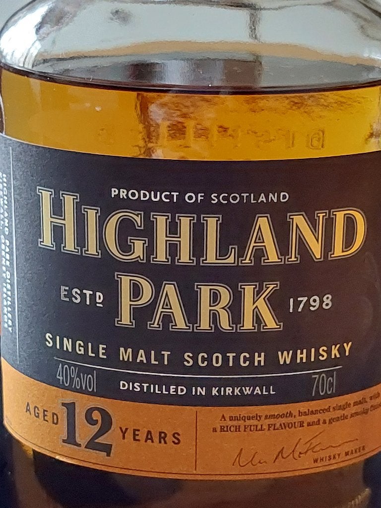 Highland Park Scotch Whisky Single malt 12 ans 70 cl ouvert, Enlèvement ou Envoi, Utilisé, Autres régions, Autres types