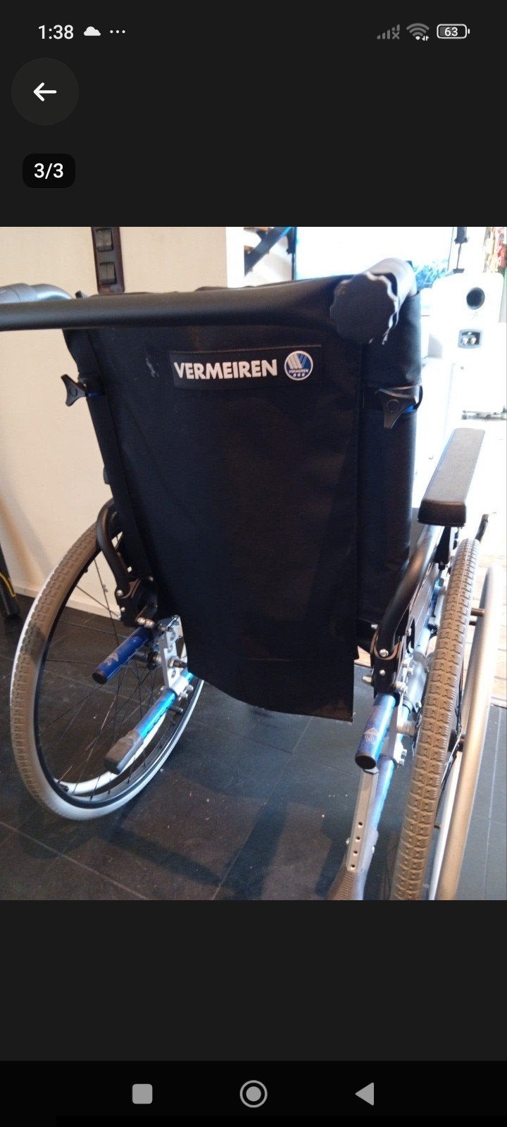comfortabele Vermeiren V300 handbewogen rolstoel ., Diversen, Ophalen, Inklapbaar, Nieuw, Handbewogen rolstoel