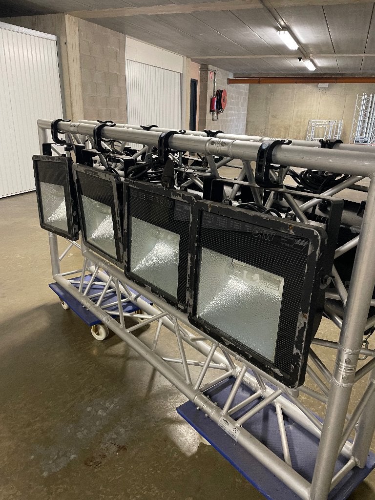 8x MIG HQI 400W gasontlading spot / bouwlamp (setprijs), Doe-het-zelf en Bouw, Ophalen, Gebruikt, 500 watt of meer, Lamp met armatuur