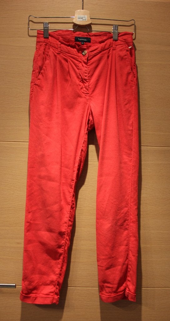 Rode linnen broek dames Terre Bleue, Kleding | Dames, Ophalen, Terre Bleue, Driekwart, Maat 34 (XS) of kleiner