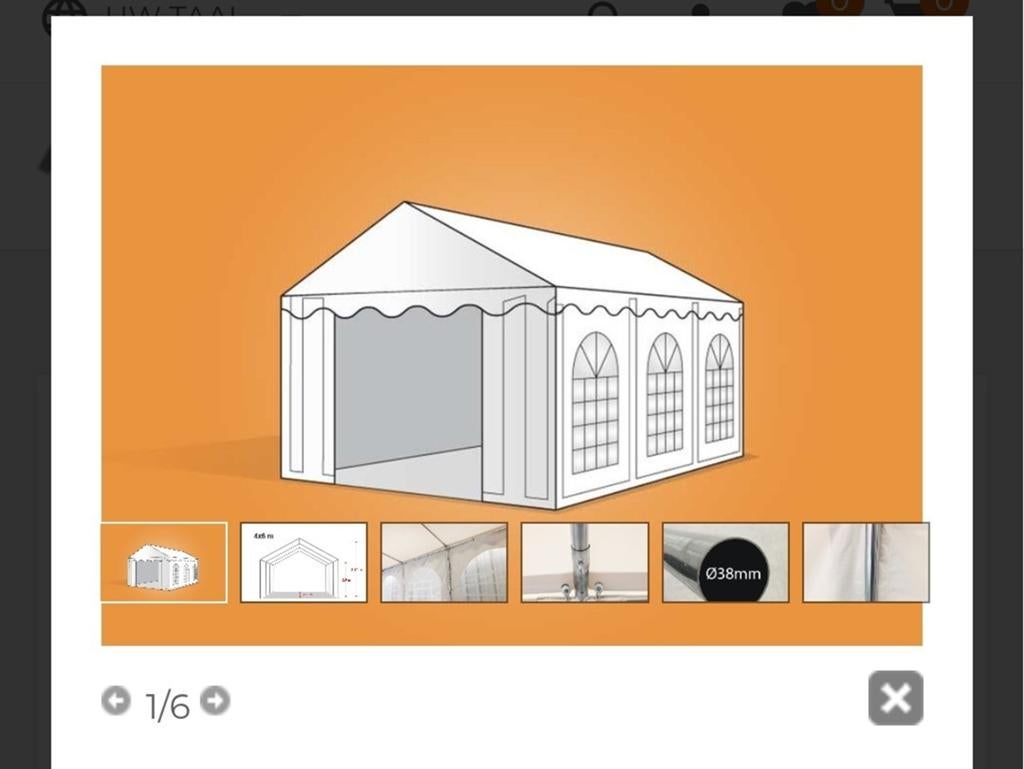 Partytent Ambisphere (lichtgrijs), Tuin en Terras, Partytenten, Partytent, Ophalen