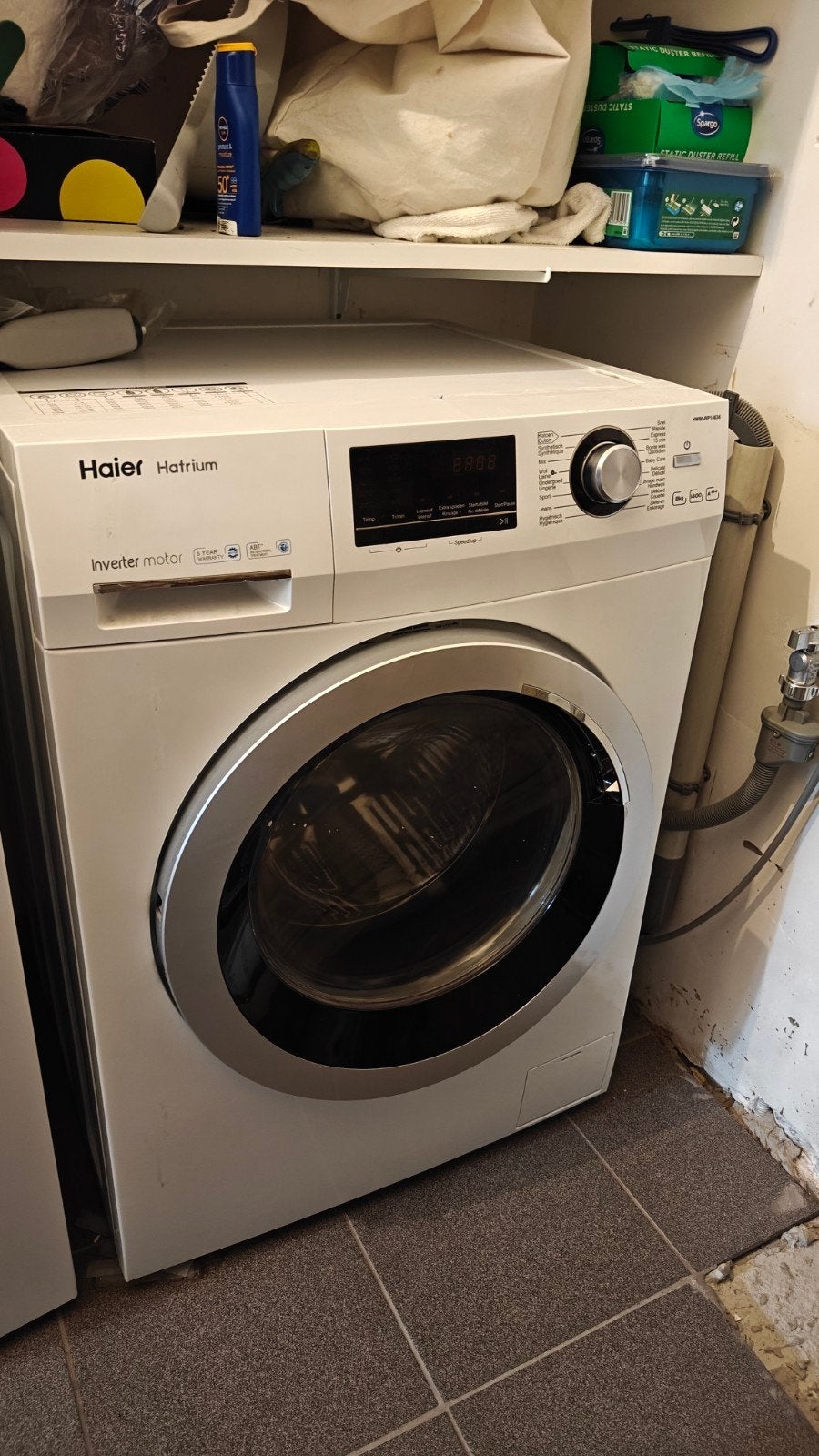 Wasmachine Haier hatrium hw80-bp14636 A-label, Elektronische apparatuur, Wasmachines, Ophalen, 6 tot 8 kg, Gebruikt, Energieklasse A of zuiniger