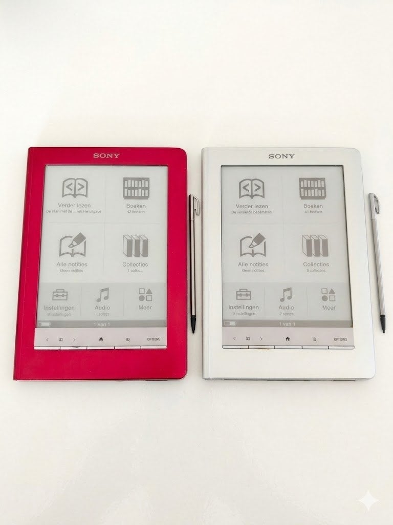 Sony E-Reader Touch Edition PRS-600 Red/Silver, Computers en Software, E-readers, Ophalen of Verzenden, Gebruikt, Sony, Touchscreen