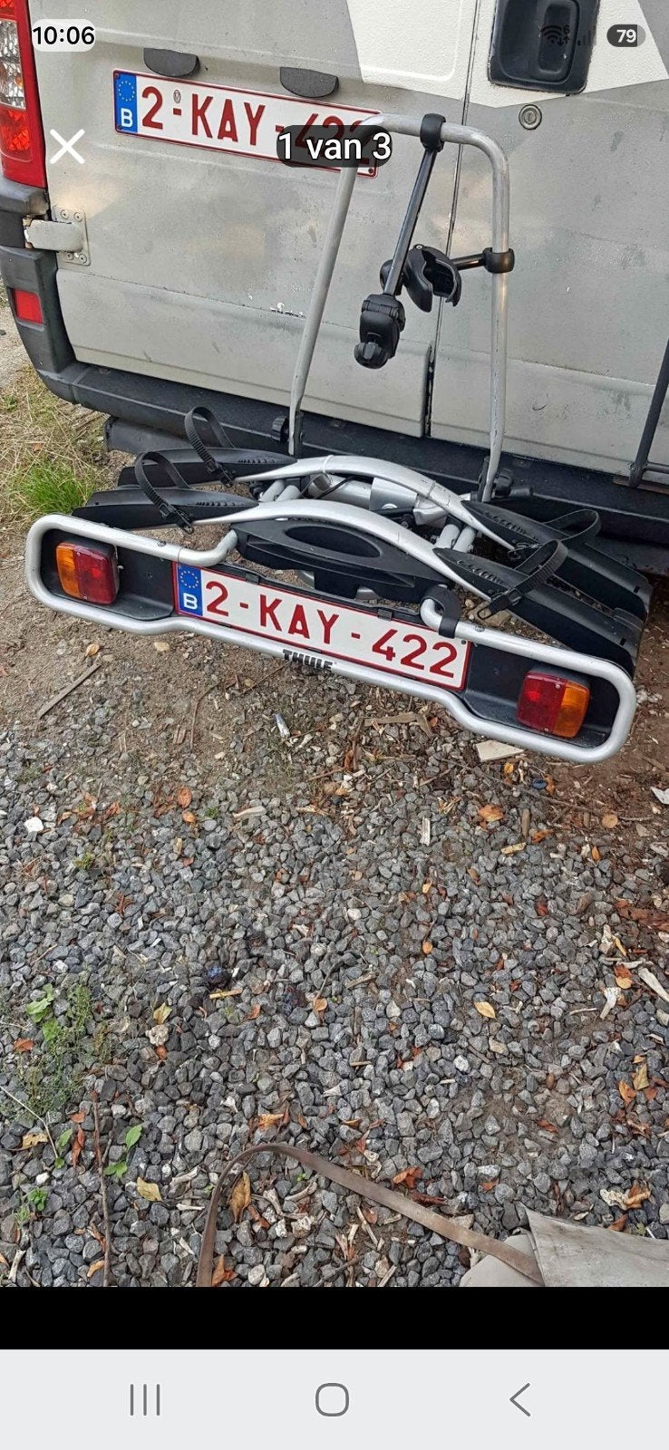 fietsdrager 2 fietsen merk thule  ruilen tegen ladder, Support d'attelage, 2 vélos, Comme neuf, Enlèvement