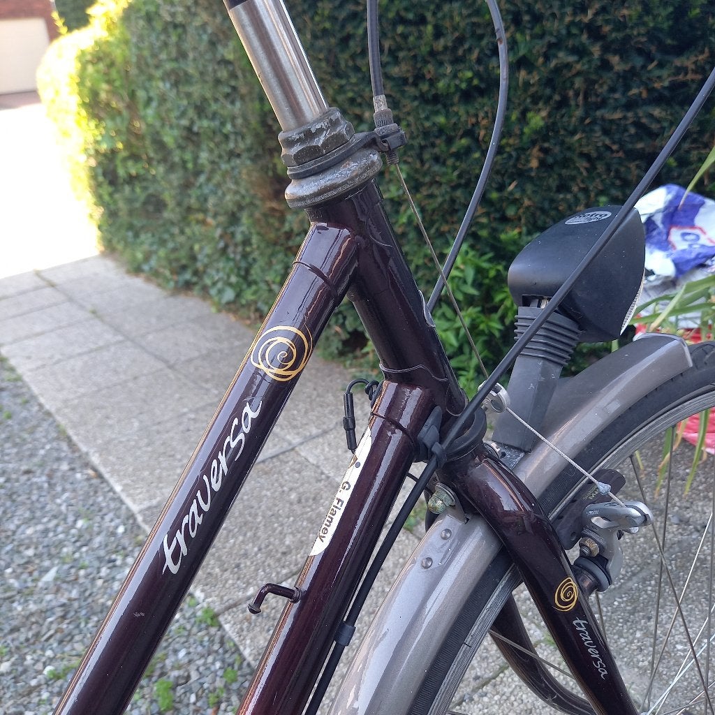 Damesfiets Batavus Traversa, 7-speed Shimano, Ophalen, Gebruikt, Velgrem, Versnellingen