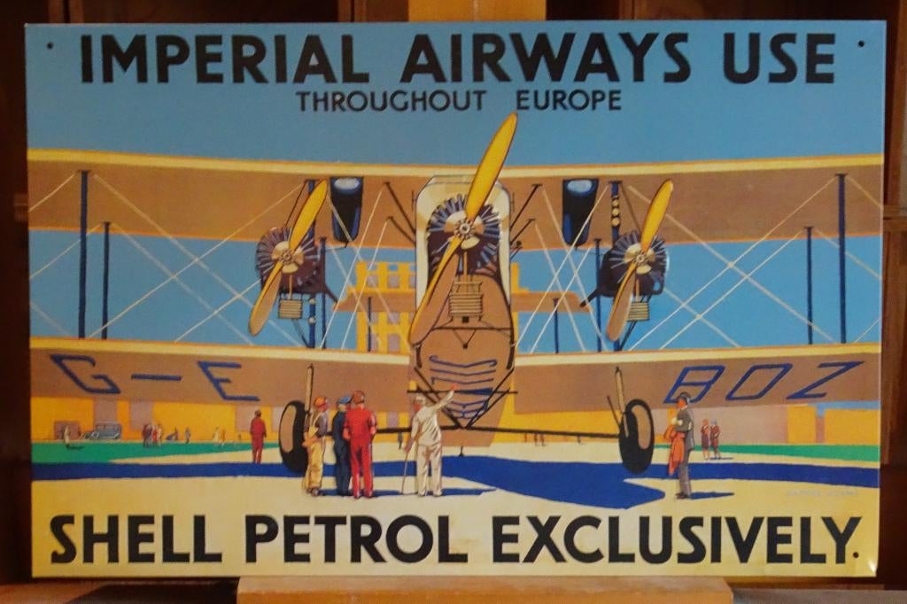 REPRODUCTION ANCIENNE AFFICHE AVIATION SUR METAL, Collections, Enlèvement