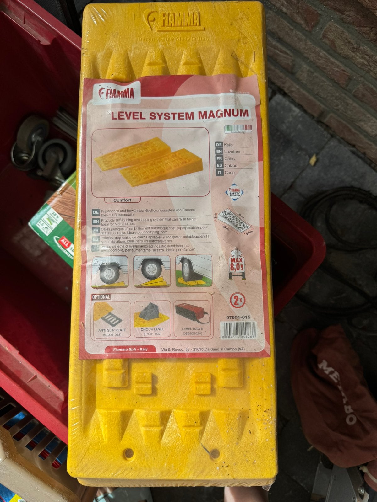 Blokken om caravan/mobilhome te stabiliseren, Caravans en Kamperen, Ophalen